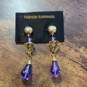 Vintage Deadstock Lucite Clip Earrings